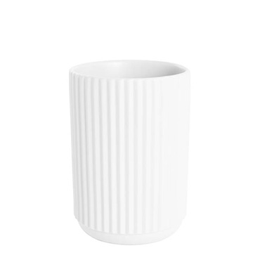 Trend Ceramic Pots - Ceramic Cyprus Vase Matte White (16DX22cmH)