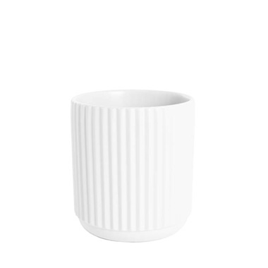 Trend Ceramic Pots - Ceramic Cyprus Vase Matte White (16DX17cmH)