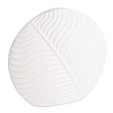 Ceramic Vase - Ceramic Ethan Round Vase Matte White (33x8.5X29.7cmH)