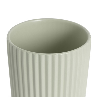 Ceramic Cyprus Vase Matte Sage (14DX15cmH)