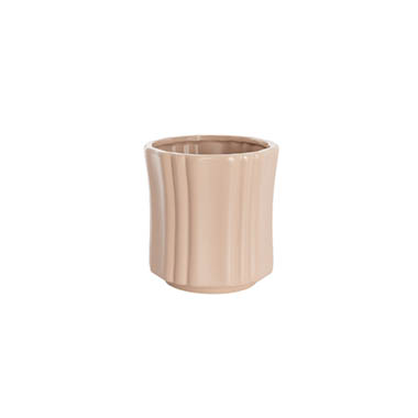 Pots for Plant - Ceramic Florence Vase Matte Pink (12Dx12.5cmH)