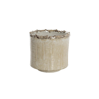 Ceramics Pots - Pots for Plant - Ceramic Melrose Beige Pot (14Dx13cmH)