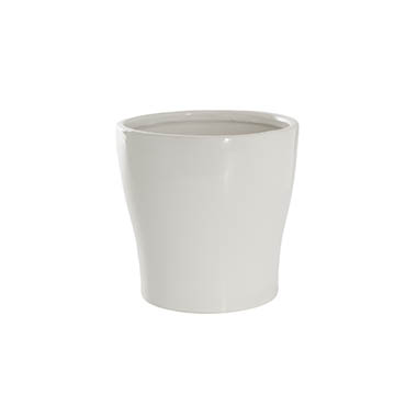Florist Flower Pots - Ceramic Bondi Concial Pot White (16Dx16cmH)