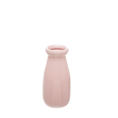 Ceramic Bottles - Ceramic Milk Bottle Petite Pink (6.5Dx14cmH)