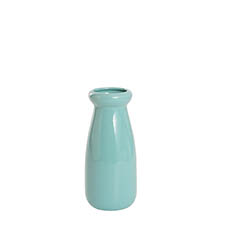 Ceramic Milk Bottle Petite Teal (6.5Dx14cmH)