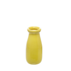 Ceramic Bottles - Ceramic Milk Bottle Petite Mustard (6.5Dx14cmH)