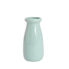 Ceramic Bottles - Ceramic Milk Bottle Medium Blue (9Dx20cmH)