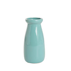 Ceramic Bottles - Ceramic Milk Bottle Medium Teal (9Dx20cmH)
