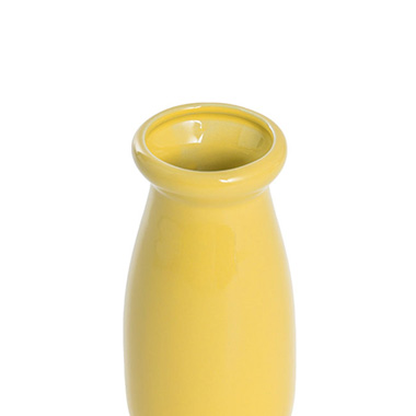 Ceramic Milk Bottle Medium Mustard (9Dx20cmH)