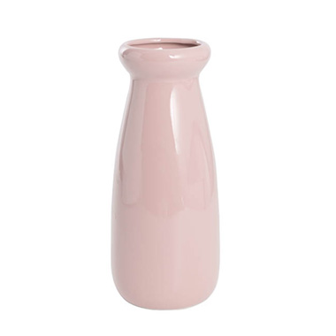 Ceramic Bottles - Ceramic Milk Bottle Large Pink (11Dx26cmH)