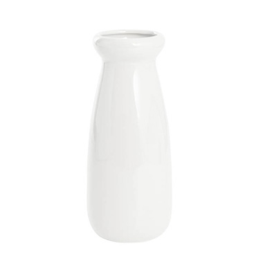 Ceramic Bottles - Ceramic Milk Bottle Large White (11Dx26cmH)