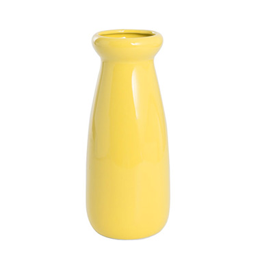 Ceramic Milk Bottle Large Mustard (11Dx26cmH)