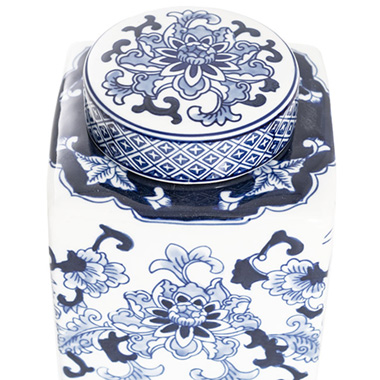 Floral Orient Porcelain Jar Blue & White (17x17×22cmH)