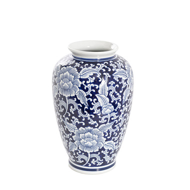 Trend Ceramic Pots - Peony Orient Porcelain Jar Blue & White (20×25cmH)