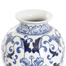 Long Neck Orient Porcelain Jar Vase Blue & White (18×25cmH)