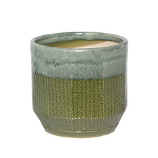 Trend Ceramic Pots - Ceramic Nelson Pot Large Moss (19Dx18cmH)