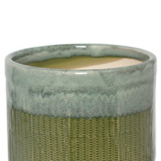Ceramic Nelson Pot Large Moss (19Dx18cmH)