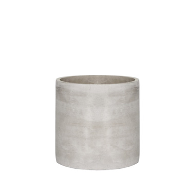Cement Pots - Cement Floral Cylinder Grey (10Dx10cmH)