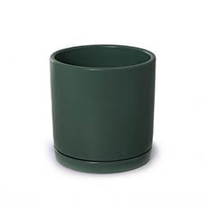 Trend Ceramic Pots - Ceramic Loreto Plant Pot & Plate Matte Deep Teal (15Dx15cmH)