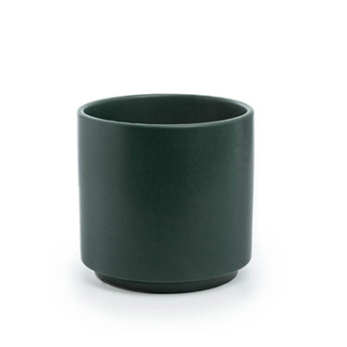  - Ceramic Loreto Pot Matte Deep Teal (18DX17.5cmH)