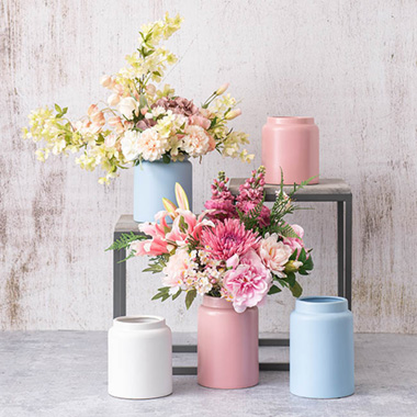 Ceramic Dimi Matte Soft Pink Vase (17cmx20cmH)