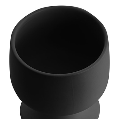 Ceramic Compote Isabella Vases Black (13Dx15cmH)