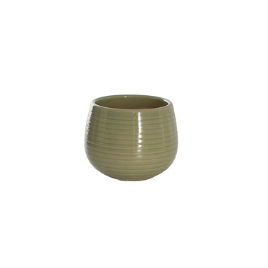 Ceramic Pots - Bondi Ceramics - Trend Ceramic Pots - Ceramic Honey Pot Gloss Green (15Dx12cmH)