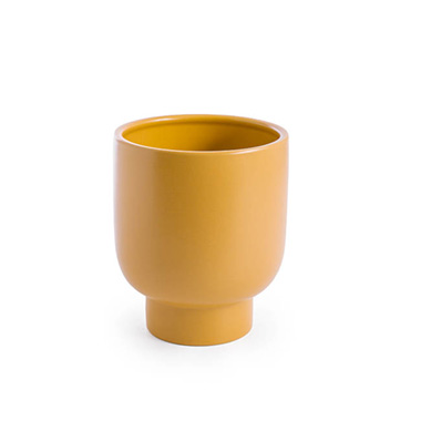 Trend Ceramic Pots - Ceramic Buffalo Pot Planter Matte Mango Mojito (16cmx19cmH)