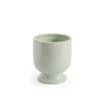  - Ceramic Kyoto Pot Planter Glossy Pale River (13.5cmx15cmH)