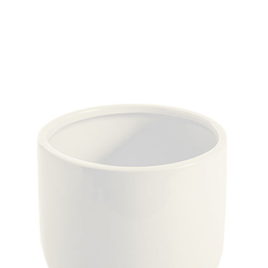 Ceramic Kyoto Pot Planter Glossy Off White (13.5cmx15cmH)