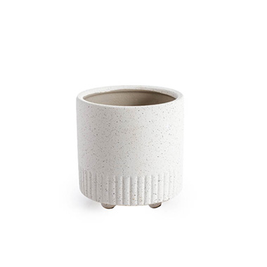 Trend Ceramic Pots - Ceramic Cape Town Pot Sandy White  (15.3cmx15.5cmH)