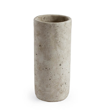 Trend Ceramic Pots - Cement Cylinder Yonkers Earthy Grey (11cmx25cmH)
