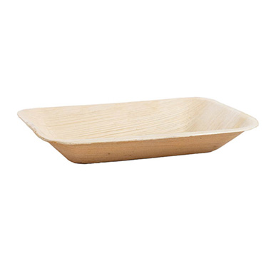 Palm Leaf Rectangle Plate (23x16cm) Pack 10