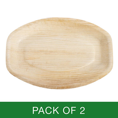 Palm Leaf Medium Platter (35.5x25cm) Pack 2