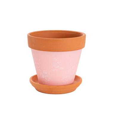 Terracotta Pots - Terracotta Taranto Succulent Pot Plate Pink Pack 4 (10x9cmH)