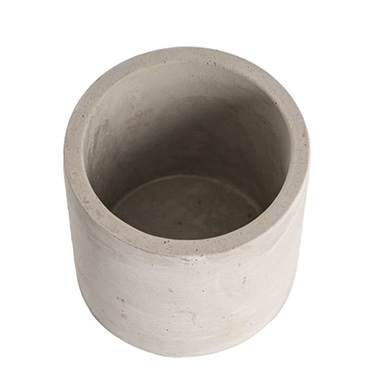 Cement Cylinder Pot Plain Grey (8x8x8cmH)