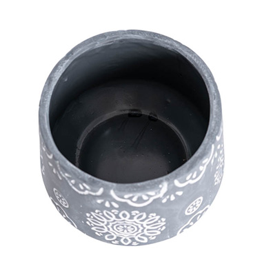 Ceramic Pot Palm Bay II Charcoal (15x12.2cmH)