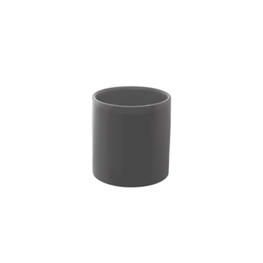 Satin Matte Collection - Ceramic Cylinder Pot Satin Matte Charcoal (10.5x10.5cmH)