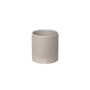Ceramic Cylinder Pot Satin Matte Light Grey (10.5x10.5cmH)