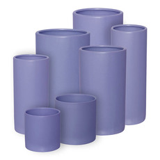 Ceramic Cylinder Pot Satin Matte Jacaranda (14x14cmH)