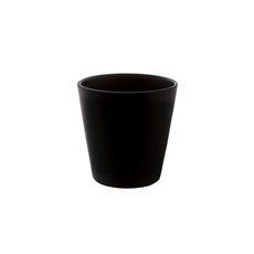Satin Matte Collection - Ceramic Conical Pot Satin Matte Black (13.5x13.5cmH)