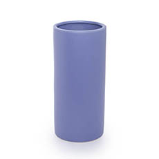 Satin Matte Collection - Ceramic Cylinder Pot Satin Matte Jacaranda (13x28cmH)