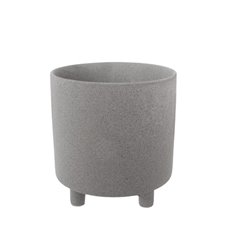 Large Flower Pots & Planters - Ceramic Premium Cresta Pot Grey (20.5x20.5cmH)