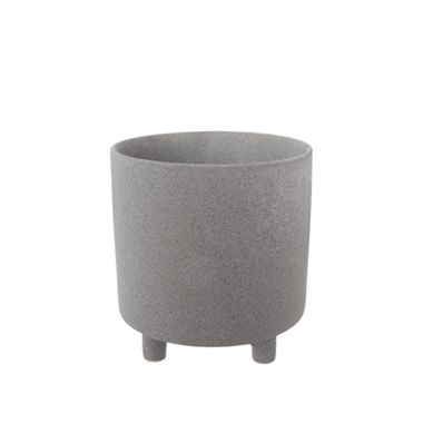 Large Flower Pots & Planters - Ceramic Premium Cresta Pot Grey (15.5x15.5cmH)