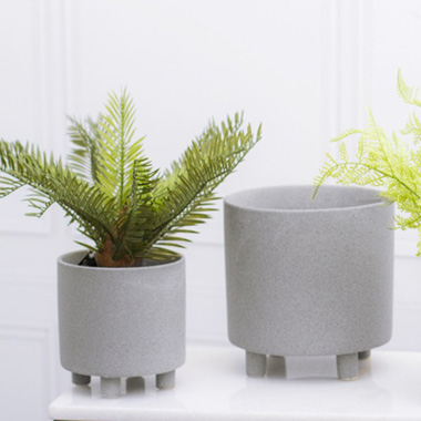 Ceramic Premium Cresta Pot Grey (15.5x15.5cmH)