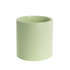 Ceramic Cylinder Dan Plant Pot Matte Sage (21x21cmH)