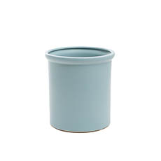 Ceramic Aphrodite Cylinder Vase Satin Matte Blue(16x16cmH)