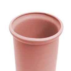 Ceramic Aphrodite Cylinder Vase Satin Matte Pink (16x22cmH)