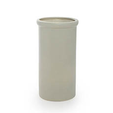 Satin Matte Collection - Ceramic Aphrodite Cylinder Vase Satin Matte Grey (16x28cmH)