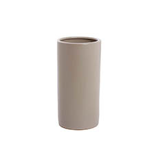 Satin Matte Collection - Ceramic Cylinder Vase Satin Matte Light Grey (10x20cmH)